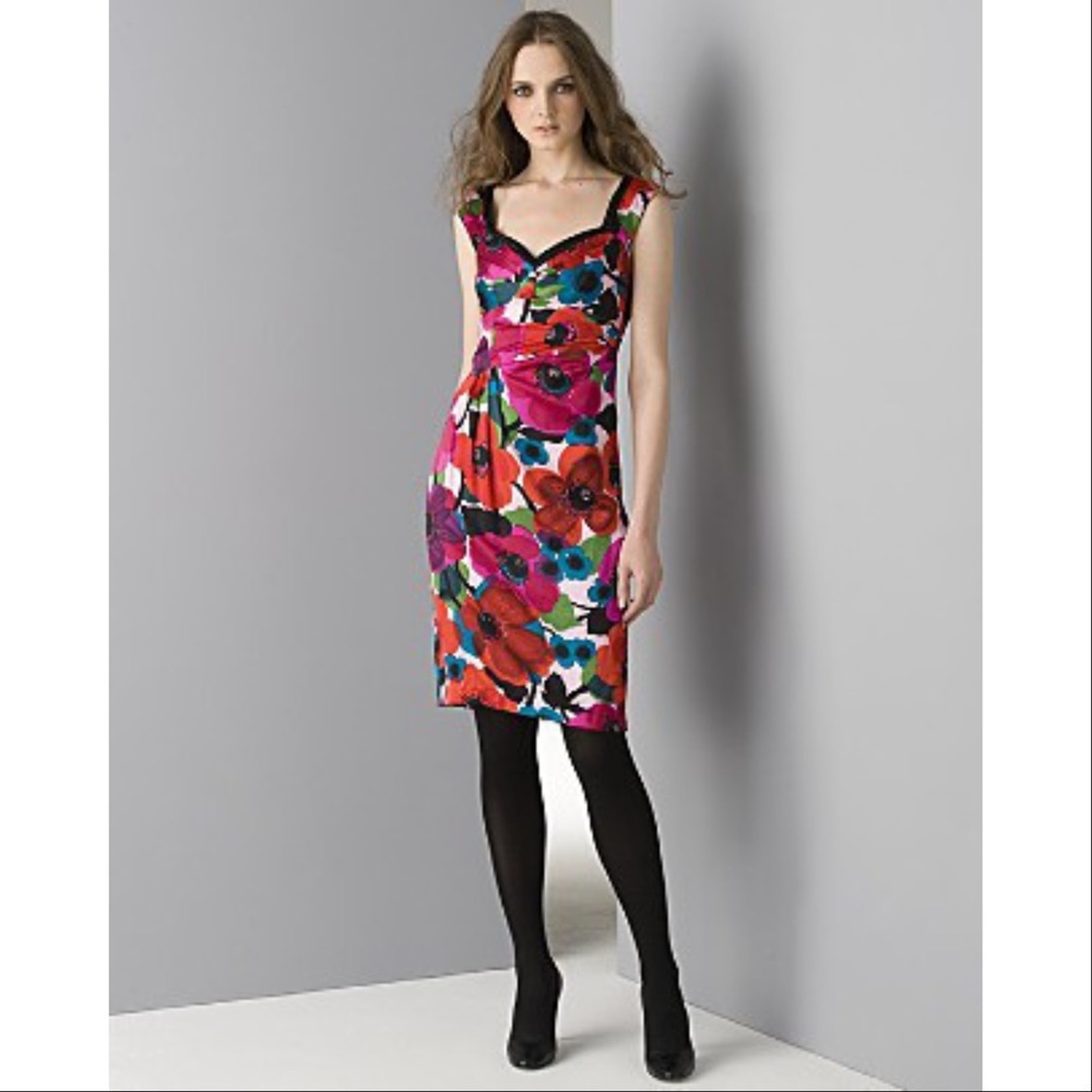 NANETTE LEPORE -Gin Sling Sheath Silk Floral Dress